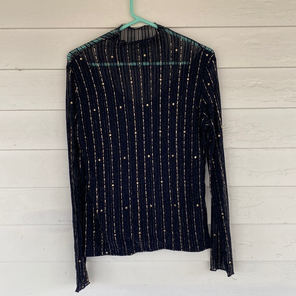 Long Sleeve Sheer Black Top
